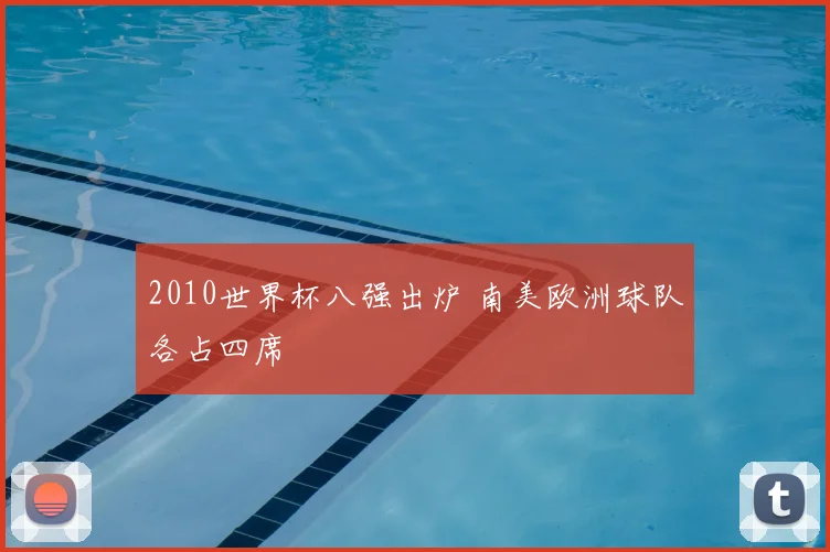 2010世界杯八强出炉 南美欧洲球队各占四席